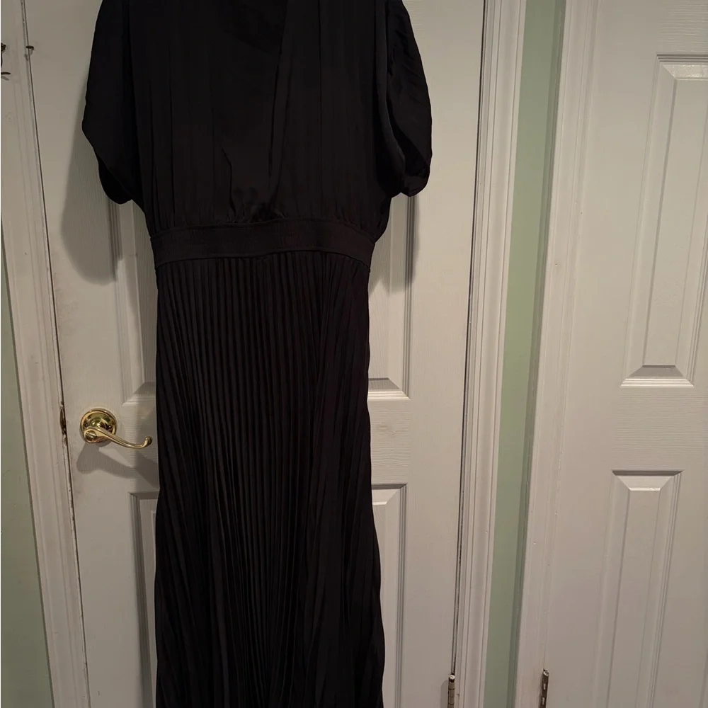 City‎ Chic Elia Black Pleated Midi Dress US 16 NWT Elegant Cocktail Party Dress